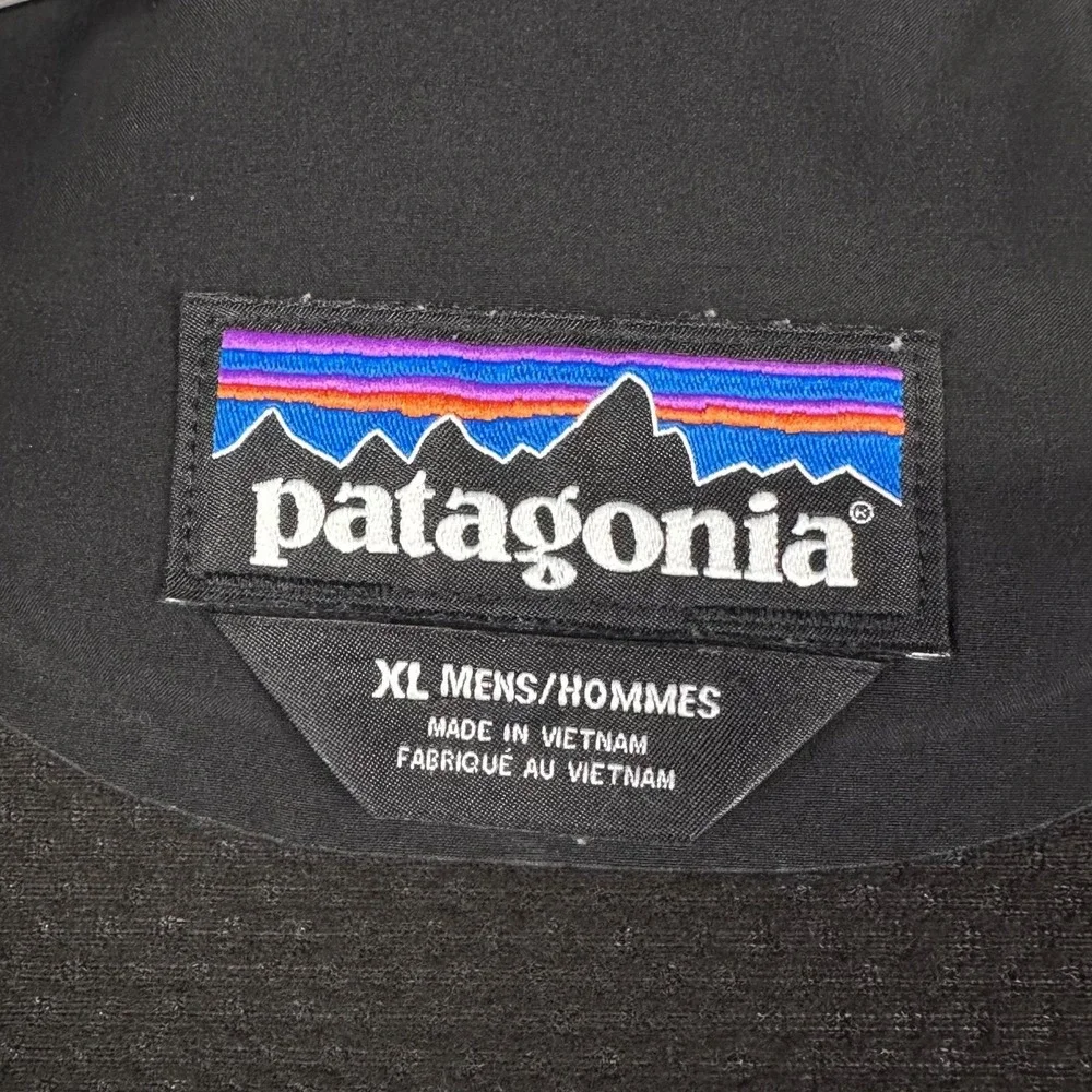 Patagonia Jacket Mens XL Black Softshell‎ Adze Embroidered Full Zip 83525